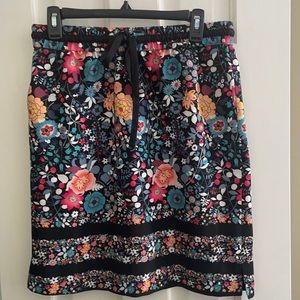 Vibrant Floral Skirt. Drawstring with pockets!